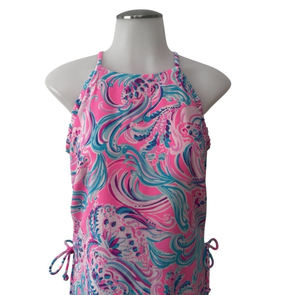 Lilly Pulitzer Pearl Romper in Don’t Be Jelly print Prosecco Pink - Picture 7 of 10
